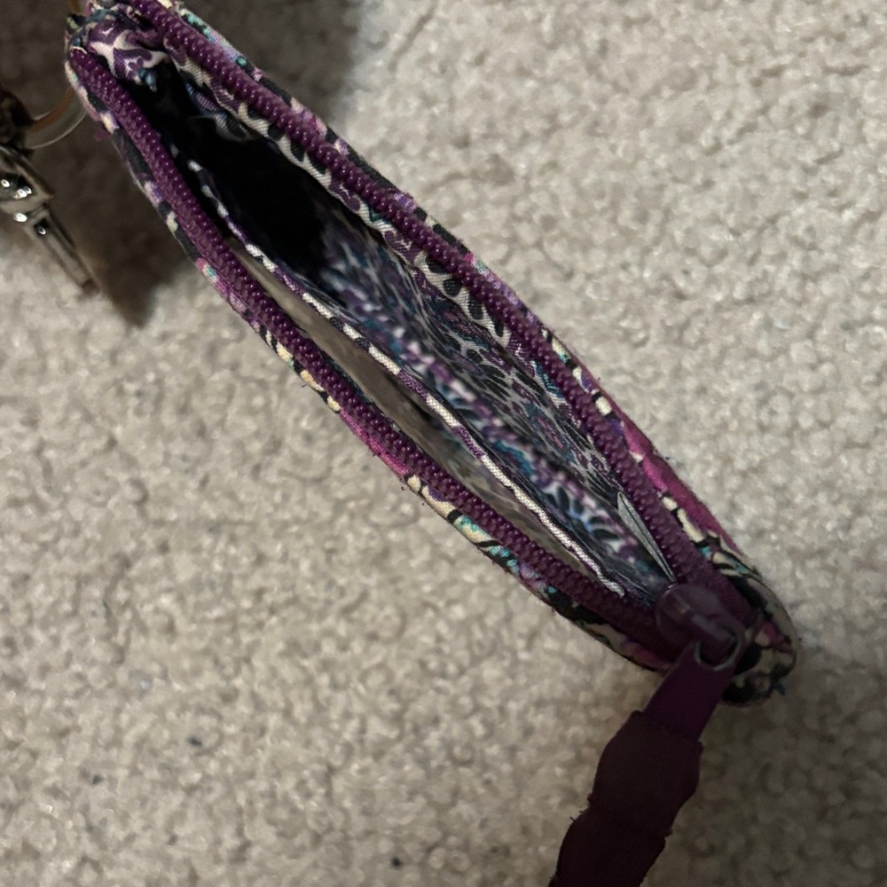 Vera Bradley Floral ID Holder with Lanyard - Purple and Pink - Picture 3 of 4